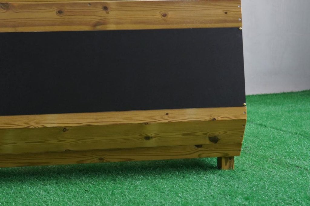 Angled Wooden Market Display Shelf