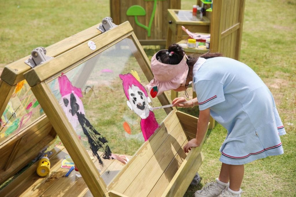 Double-Sided Outdoor Art Easel for Kids