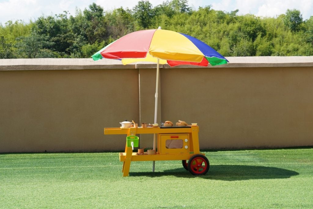 Kids Outdoor Pretend Play Food Cart