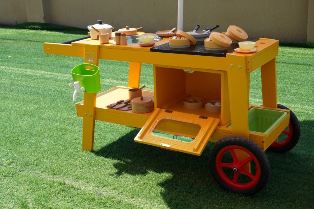 Kids Outdoor Pretend Play Food Cart