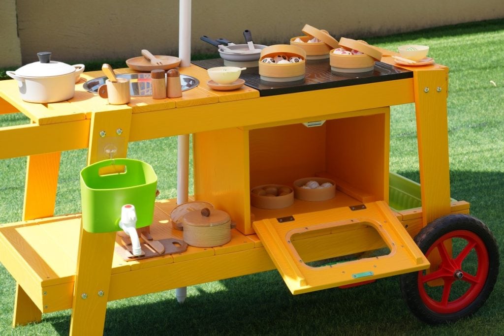 Kids Outdoor Pretend Play Food Cart