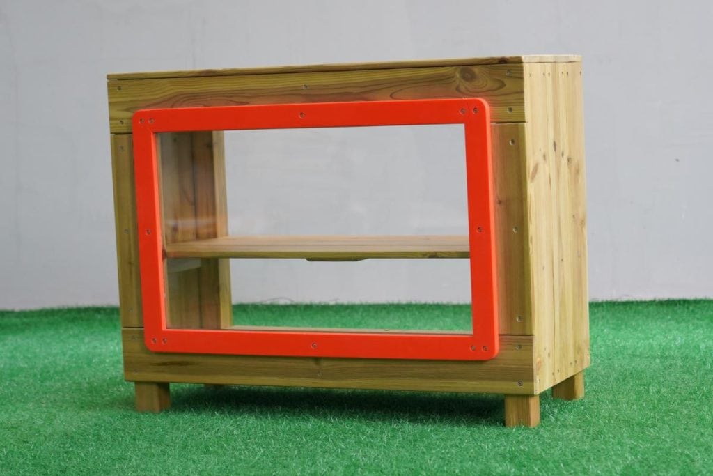 Low Wooden Dramatic Play Display Shelf