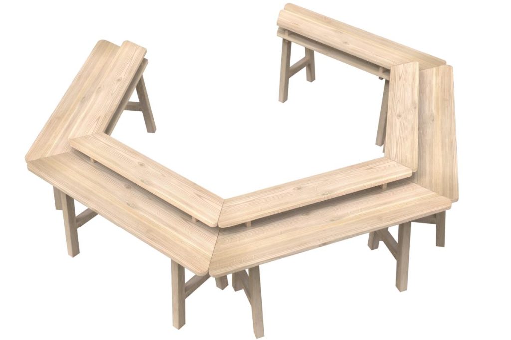 Modular Outdoor Dining Table for Kids