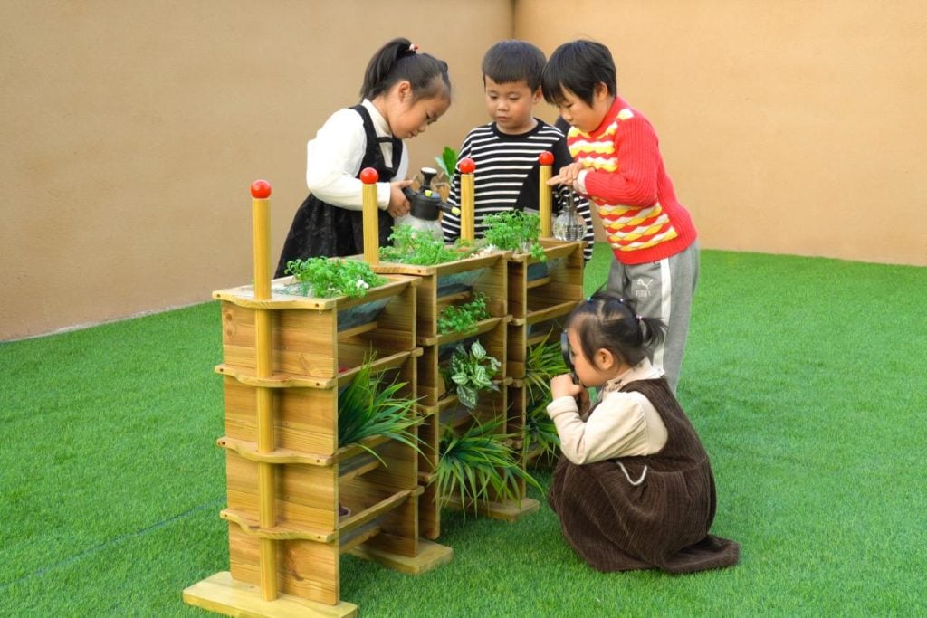Modular Wooden Garden Planter for Kids