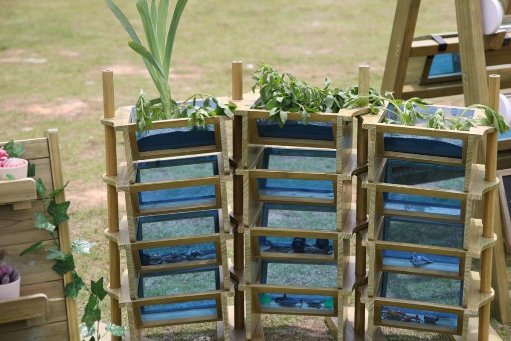Modular Wooden Garden Planter for Kids