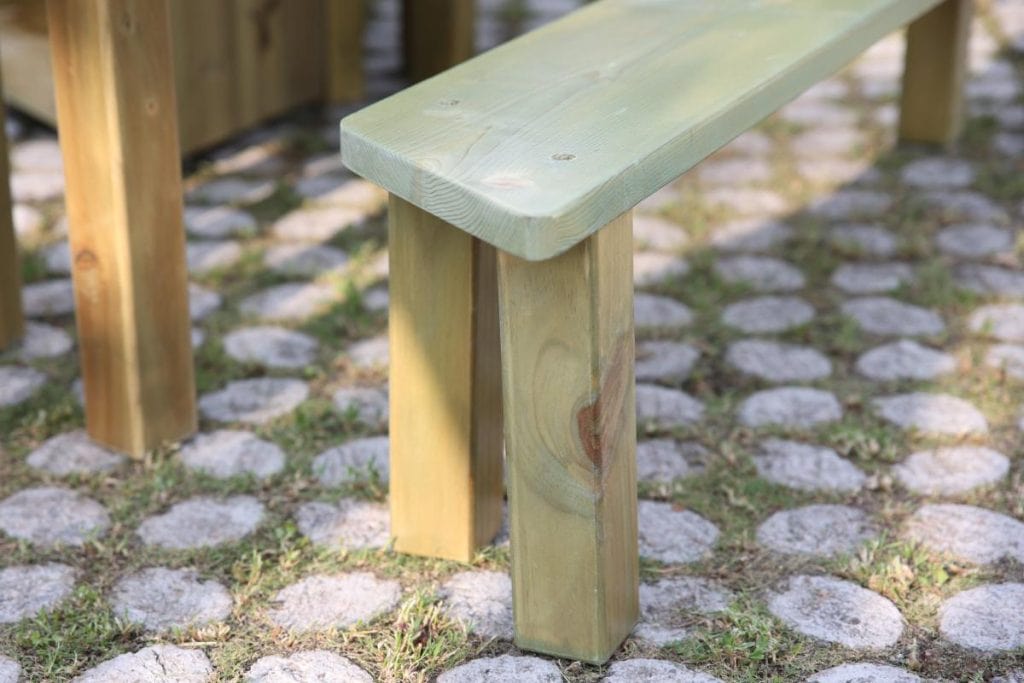 Modular Wooden Outdoor Bench for Kids