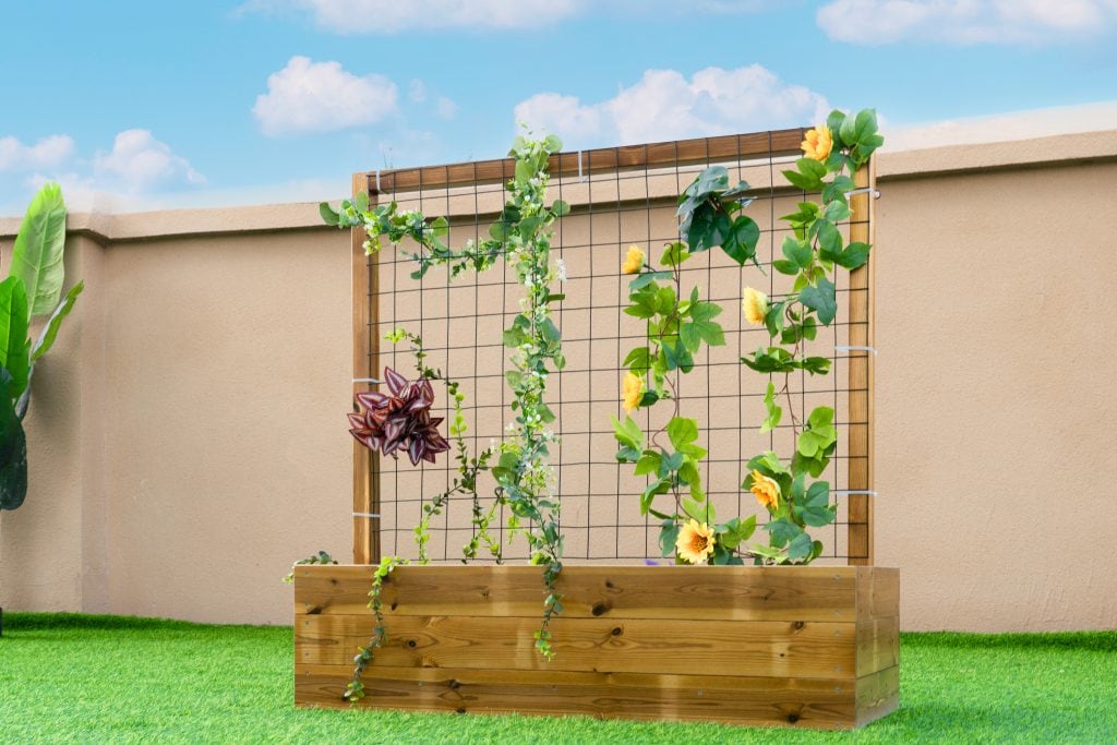 Outdoor Trellis Planter Box for Kids