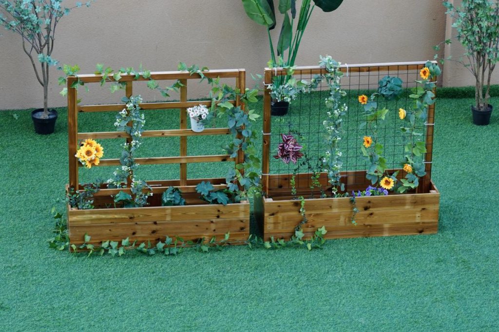 Outdoor Trellis Planter Box for Kids