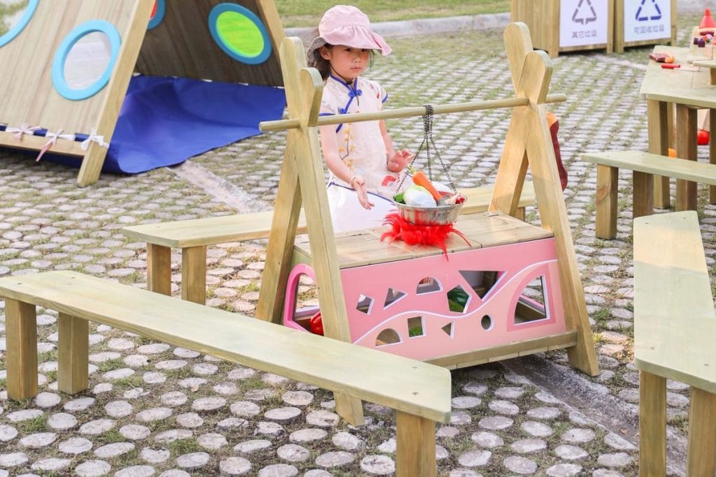 Wooden Campfire Play Set for Kids