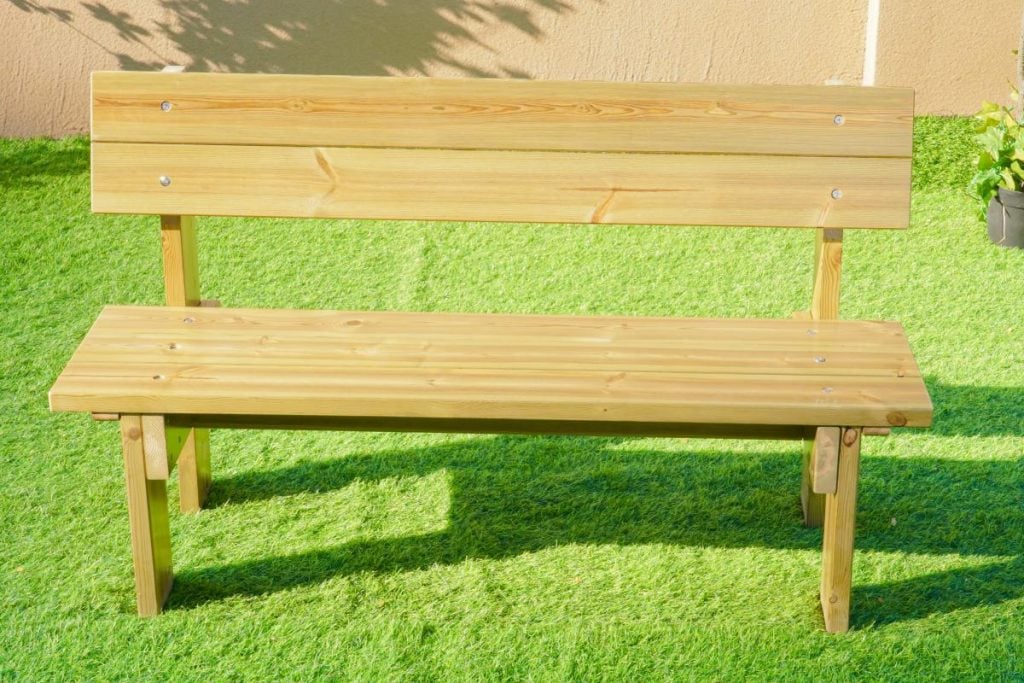 Wooden Kids Outdoor Art Bench