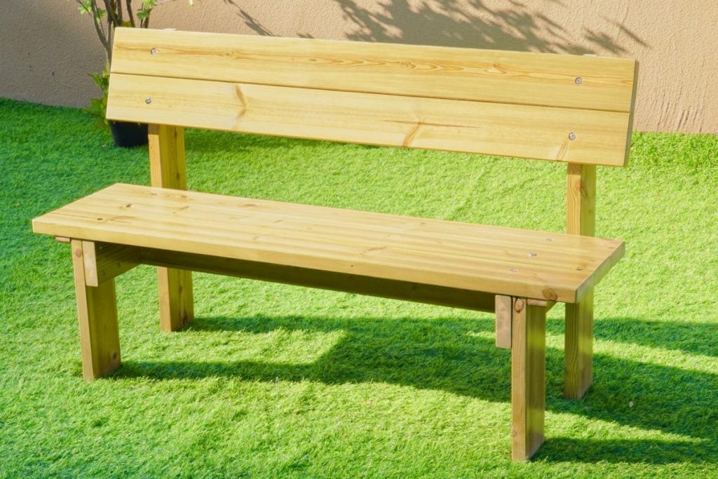 Wooden Kids Outdoor Art Bench