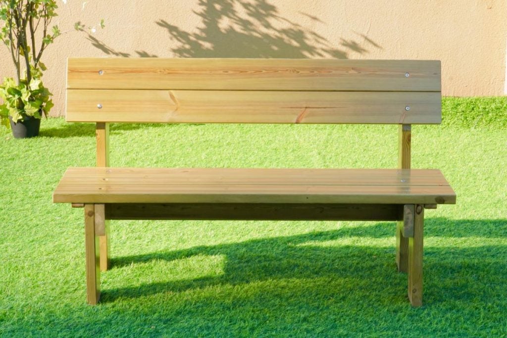 Wooden Kids Outdoor Art Bench