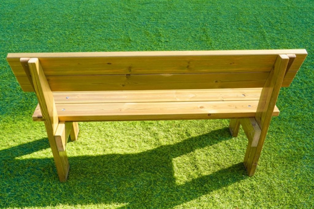 Wooden Kids Outdoor Art Bench
