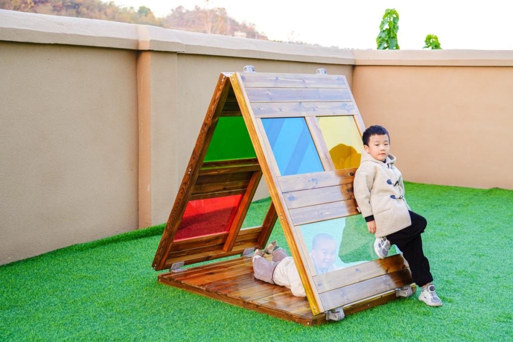 Wooden Outdoor Play Tent for Kids