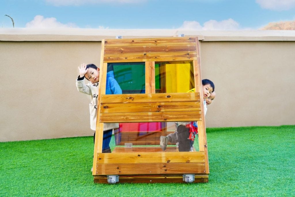 Wooden Outdoor Play Tent for Kids