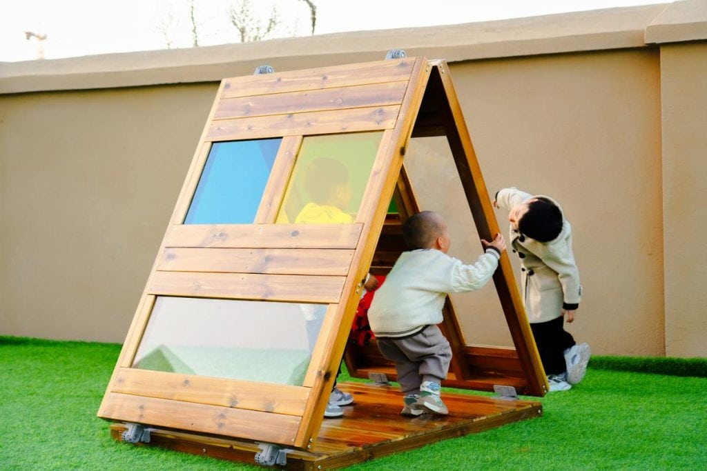 Wooden Outdoor Play Tent for Kids
