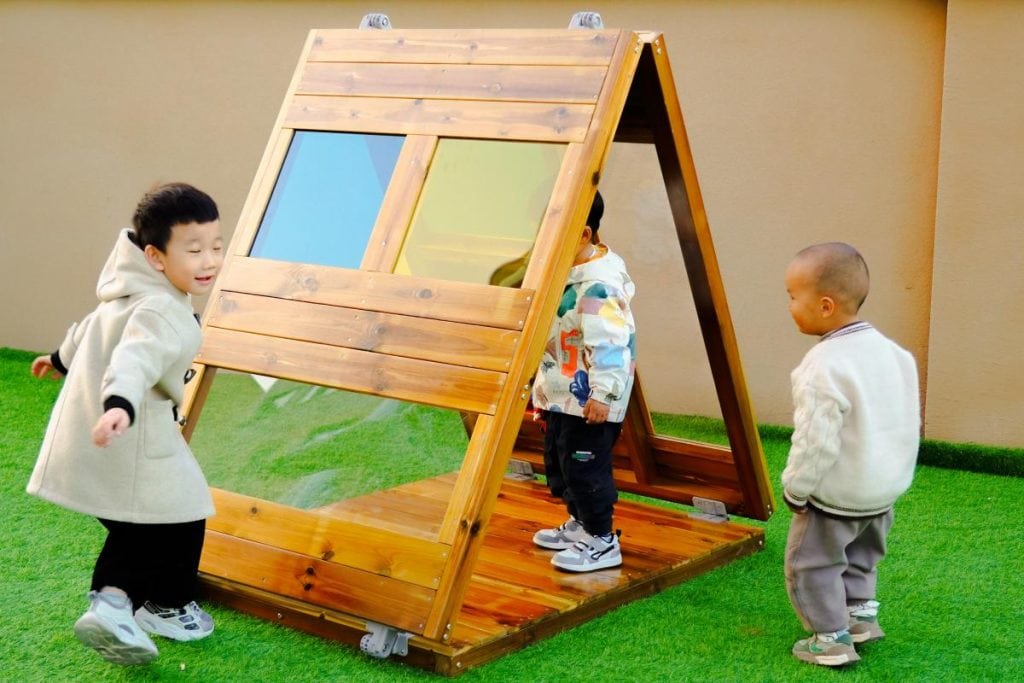 Wooden Outdoor Play Tent for Kids
