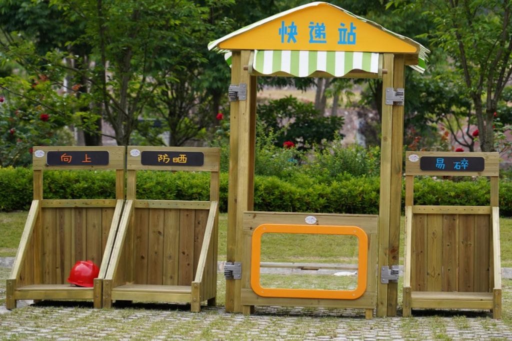 Wooden Parcel Sorting Shelf