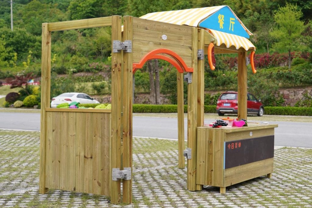 Wooden Pretend Play Restaurant Stand
