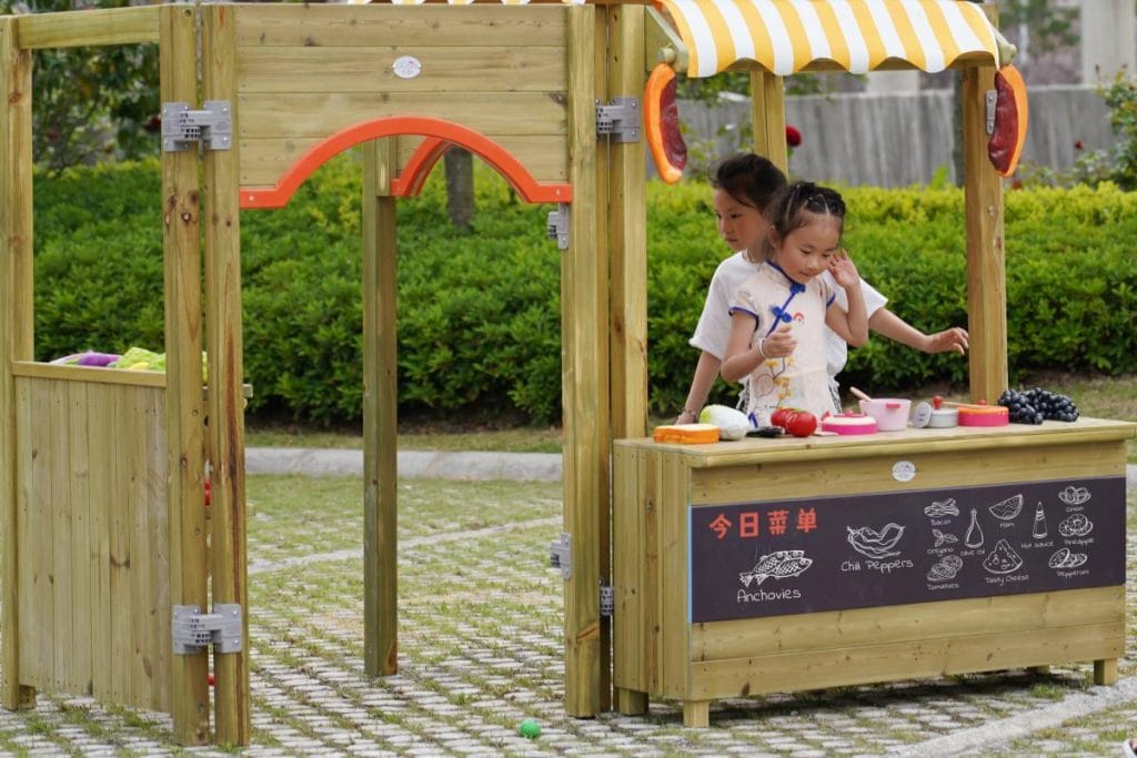 Wooden Pretend Play Restaurant Stand