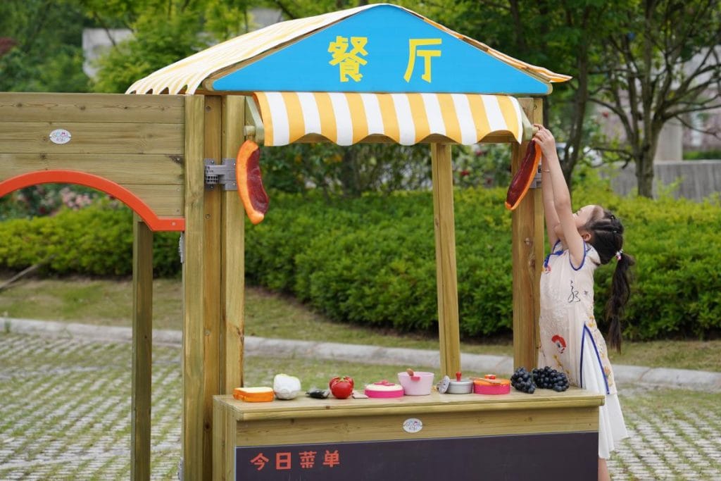 Wooden Pretend Play Restaurant Stand