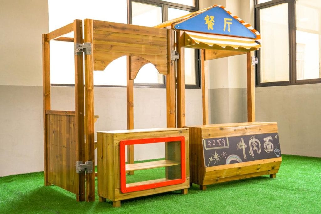 Wooden Pretend Play Restaurant Stand
