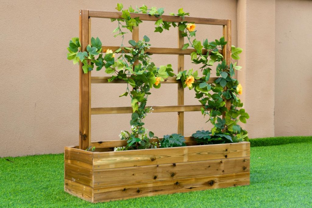 Wooden Trellis Planter for Kids