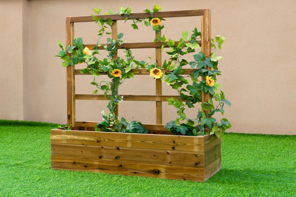 Wooden Trellis Planter for Kids