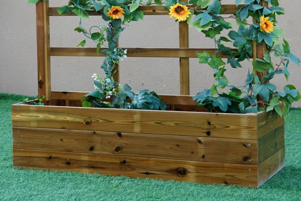 Wooden Trellis Planter for Kids